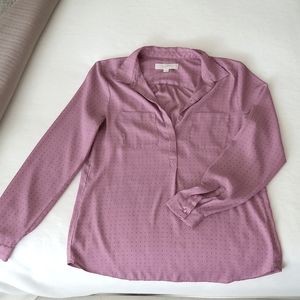 Pink Blouse with mini black dots